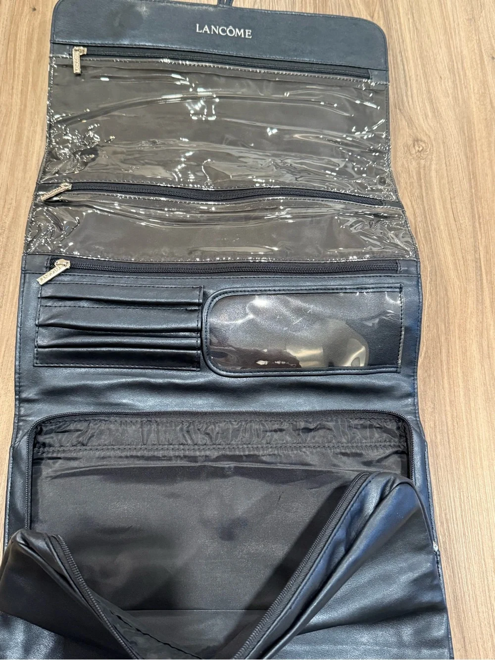 Lancome Navy Blue Foldover Cosmetic Pouch